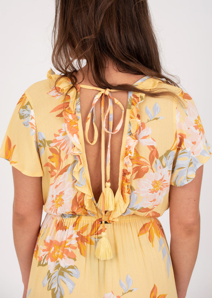 Billabong yellow 2024 floral dress