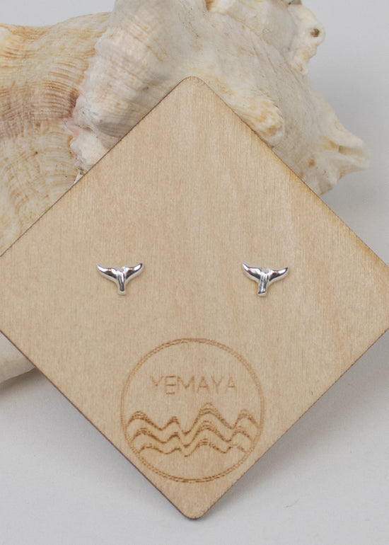 Whale Tail Stud Earrings