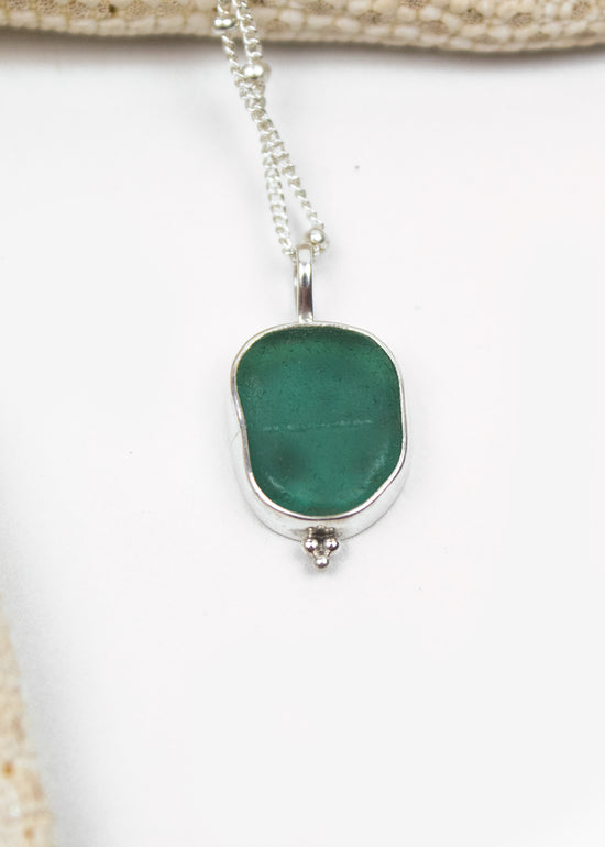 Aqua Seas Seaglass Pendant Necklace