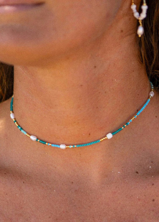 Ombak Beaded Pearl Surf Necklace