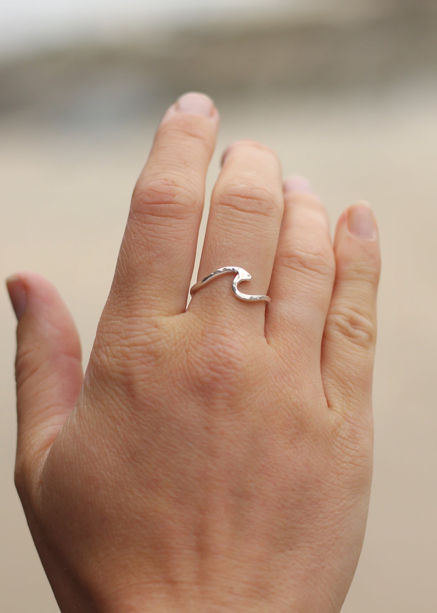 Sterling Silver Ocean Wave Ring