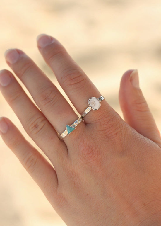 Turquoise Bay Double Stacking Ring Set