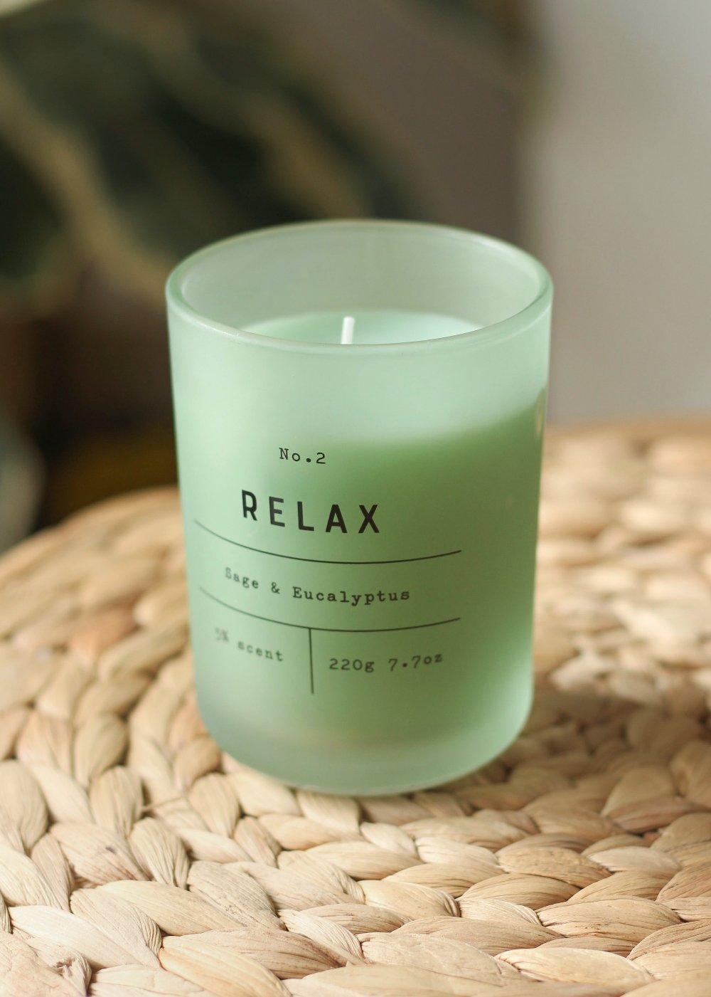 Relax Sage & Eucalyptus Scented Glass Candle