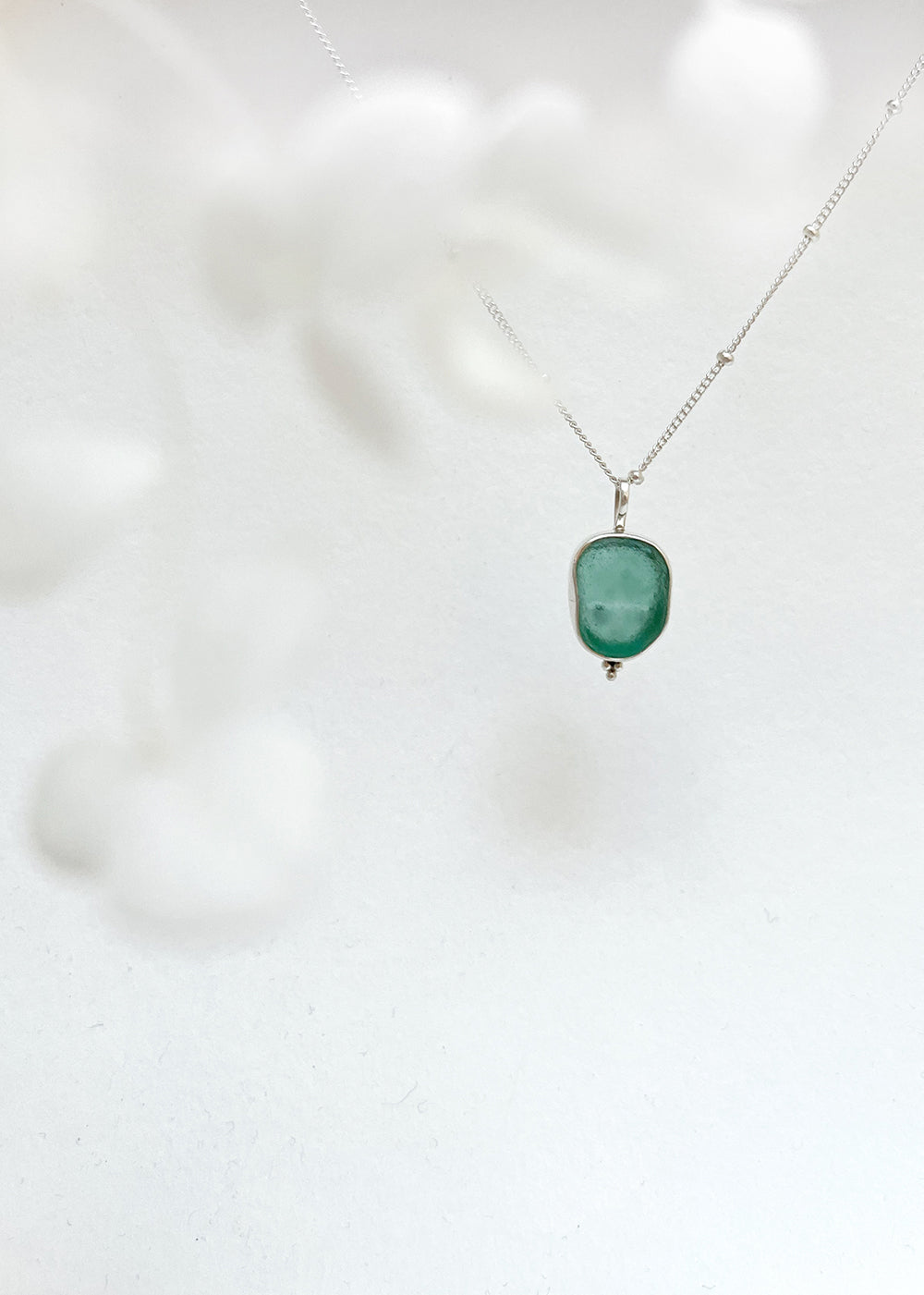 Aqua Seas Seaglass Pendant Necklace