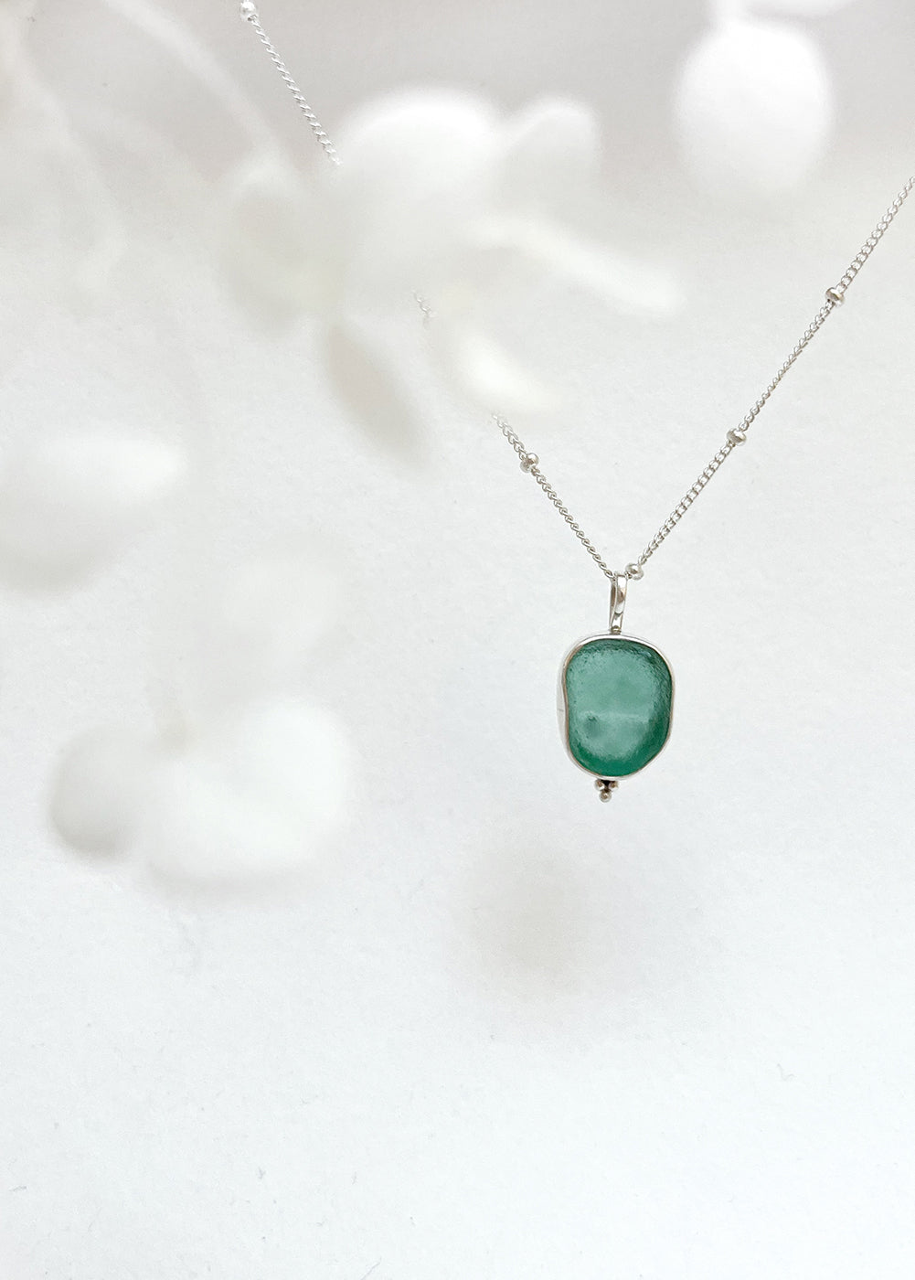 Aqua Seas Seaglass Pendant Necklace