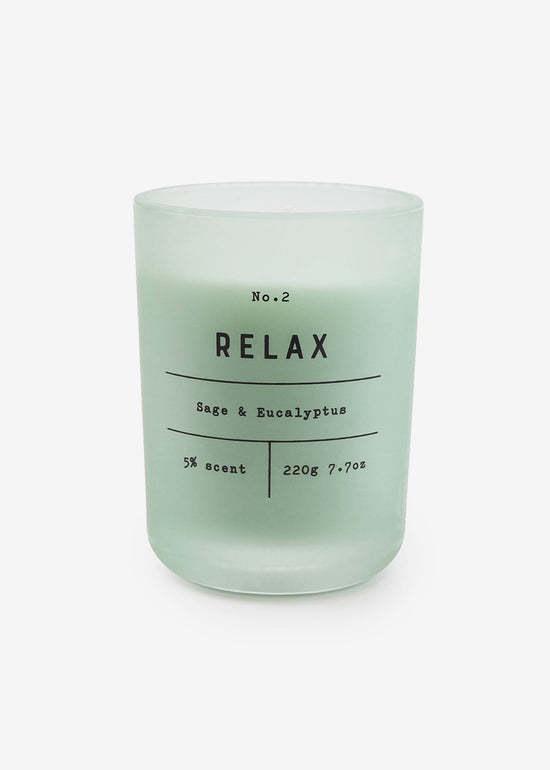 Relax Sage & Eucalyptus Scented Glass Candle