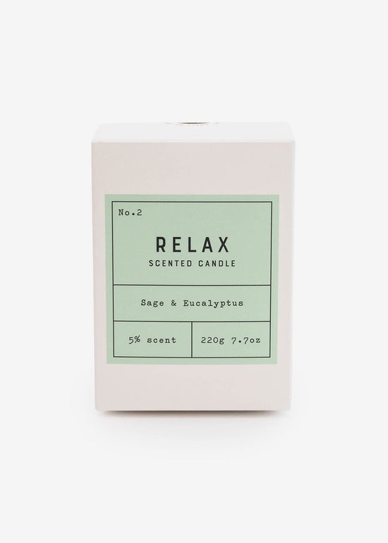 Relax Sage & Eucalyptus Scented Glass Candle