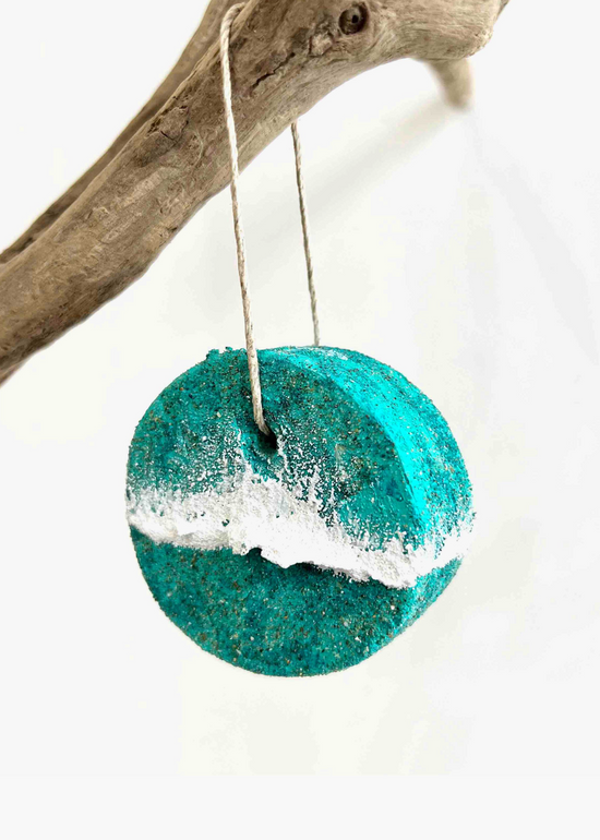 Driftwood Christmas Decoration - Turquoise Ocean