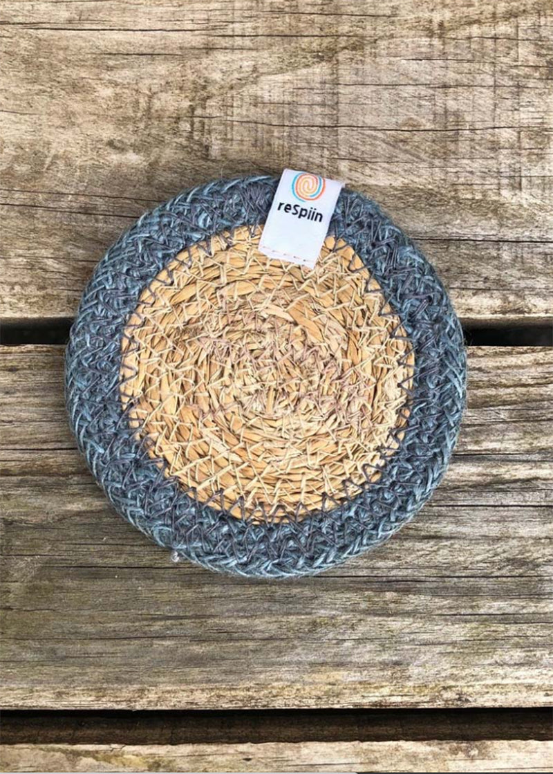 Seagrass & Jute coaster - Natural Grey