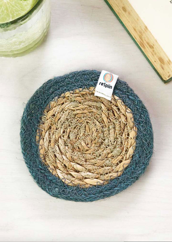 Seagrass & Jute coaster - Natural Grey