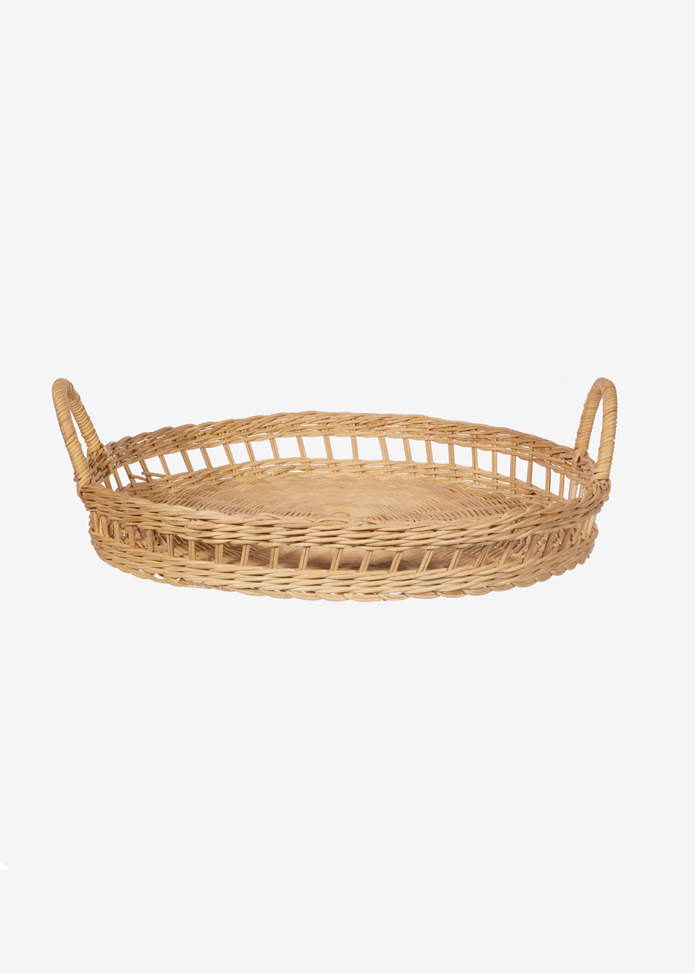 Decorative Round Rattan Tray