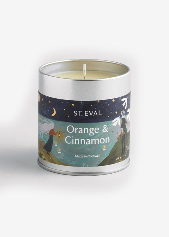 Orange & Cinnamon Scented Christmas Tinned Candle