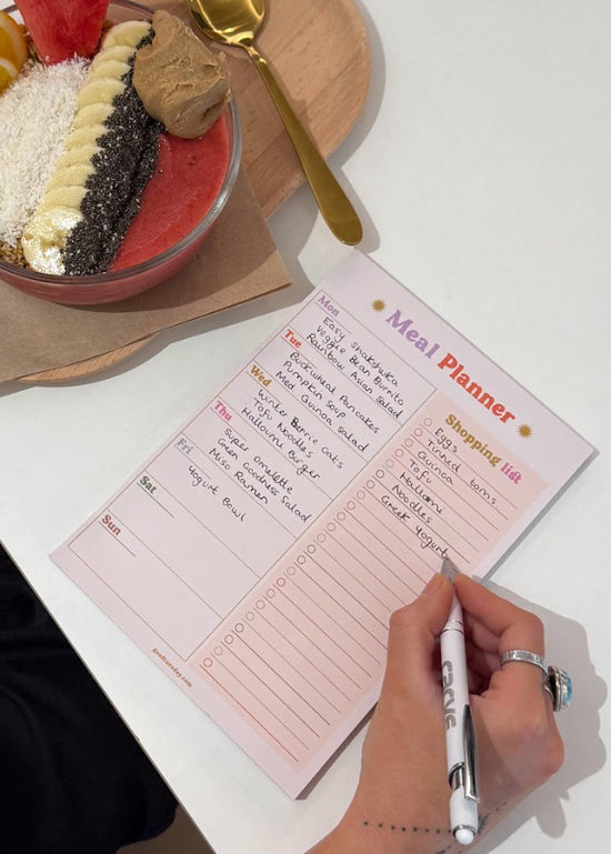 A5 Colourful Meal Planner & Shopping List