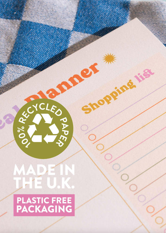 A5 Colourful Meal Planner & Shopping List