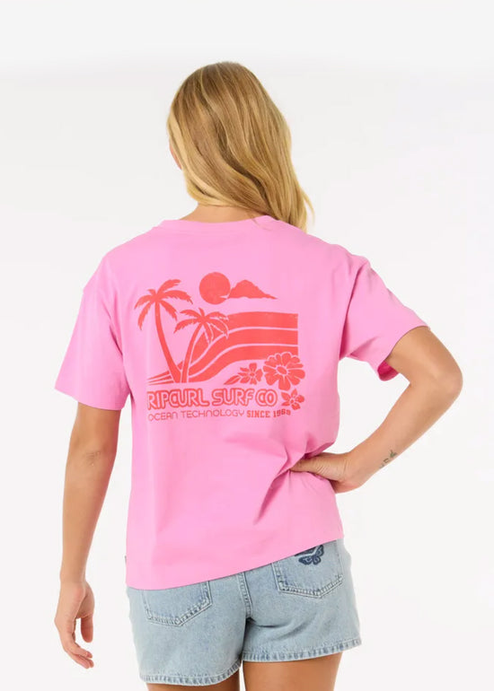 Ocean Tech Pink Relaxed Tee