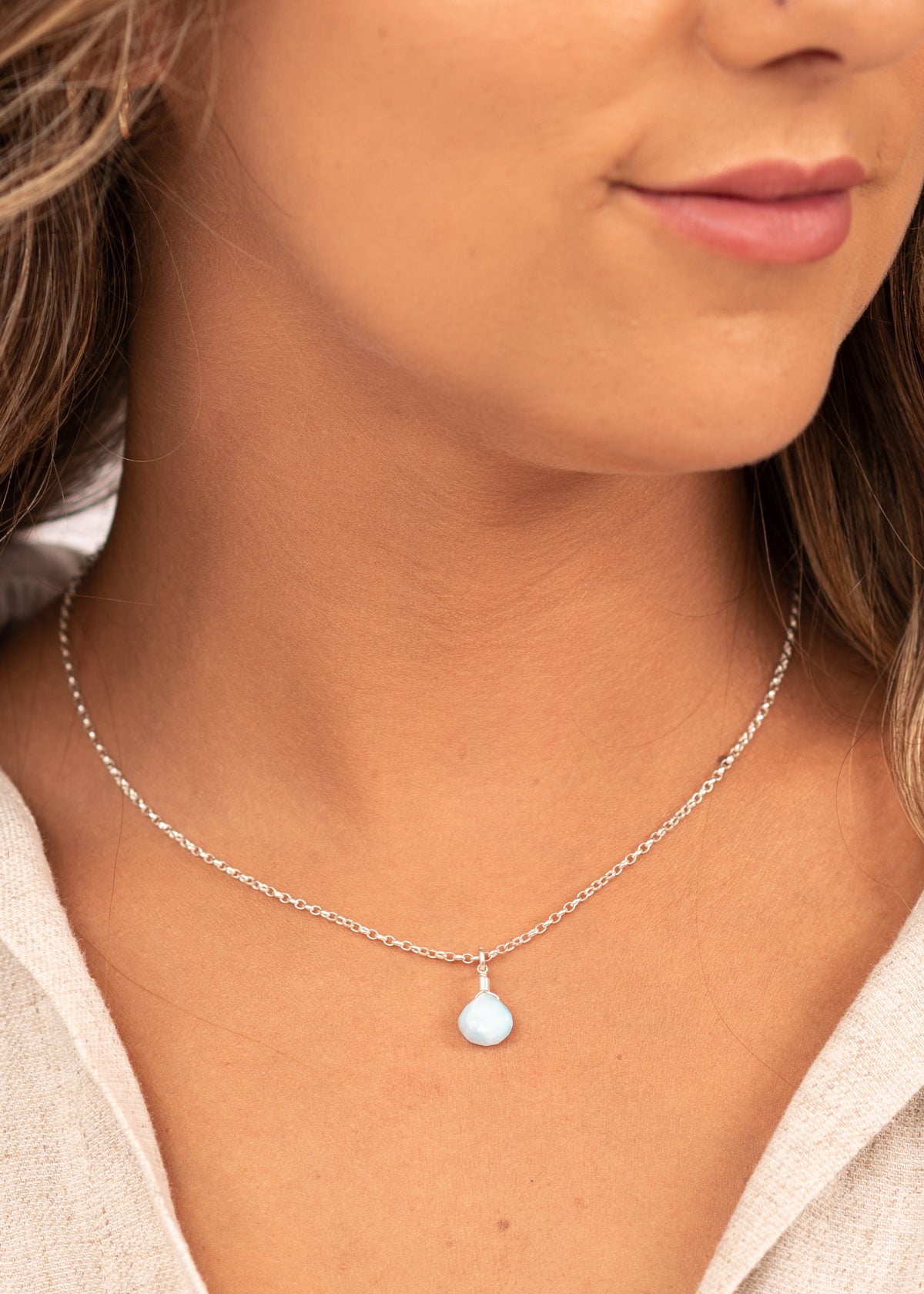 Larimar Pendant Necklace