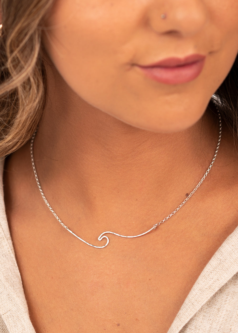 Whipsiderry Wave Sterling Silver Necklace