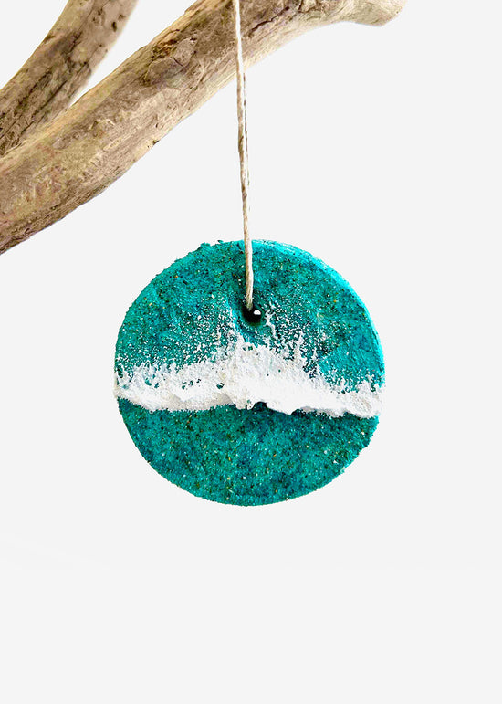 Driftwood Christmas Decoration - Turquoise Ocean