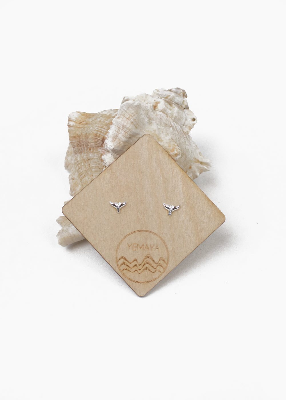 Whale Tail Stud Earrings