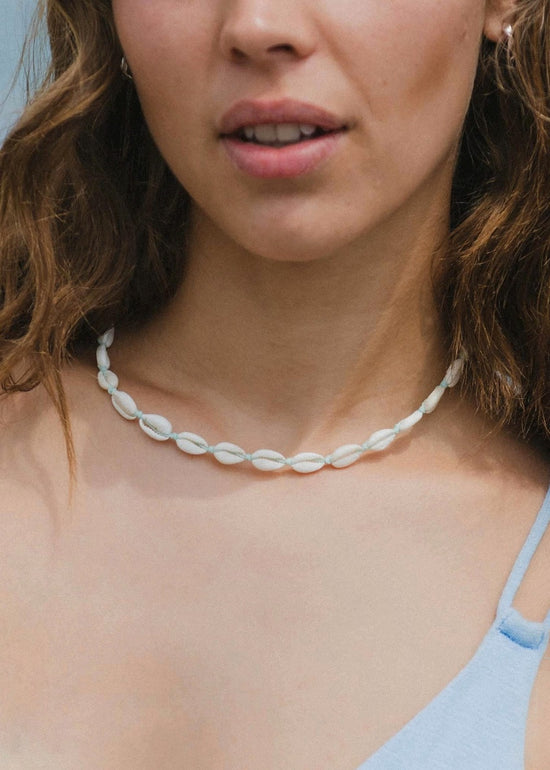 Livadi Cowrie Shell Choker Necklace by Pineapple Island