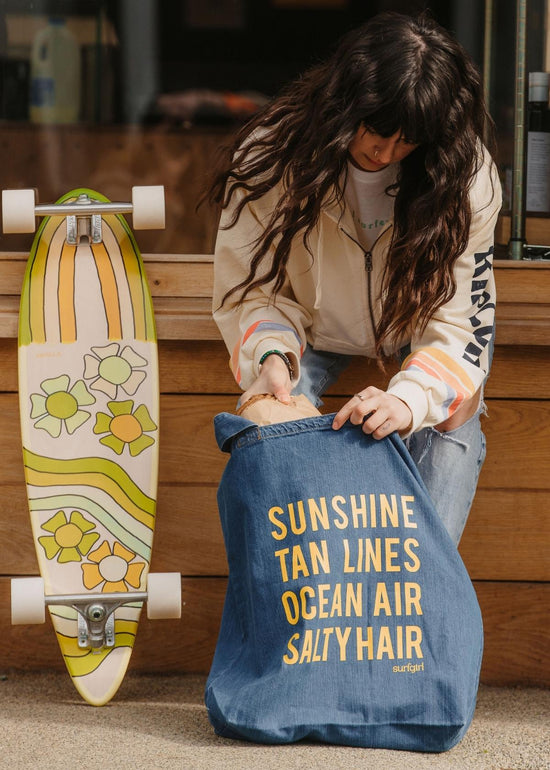 Sunshine Tan Lines Organic Denim Shopper