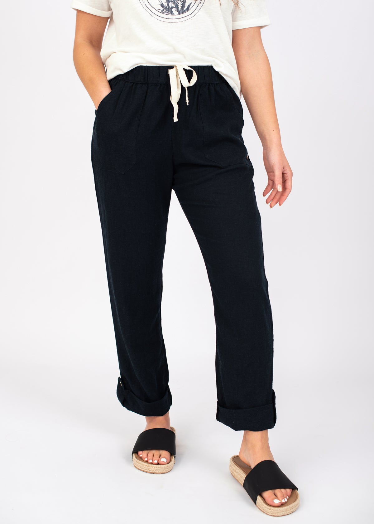 Roxy On The Seashore Linen Cargo Trousers - Casual Trousers Women's, Buy  online